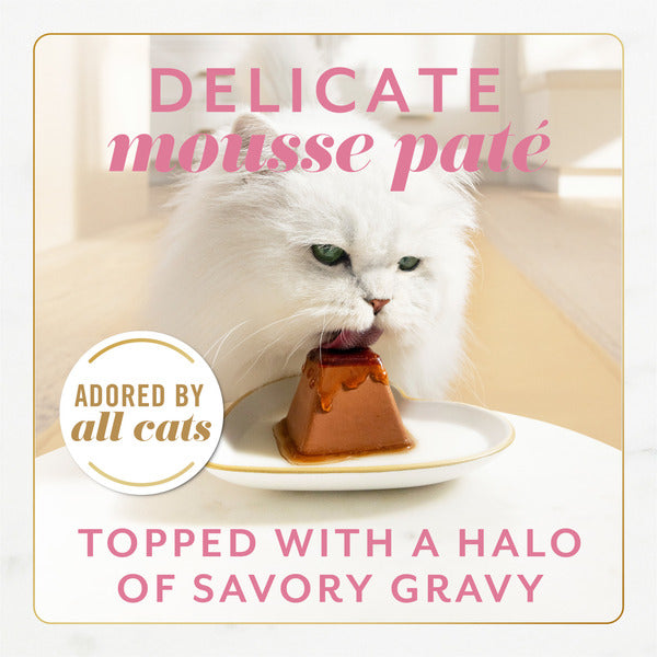 Fancy Feast Gems Pate Cat Food Mousse With Salmon and a Halo of Savory Gravy Cat Food