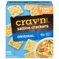 Crav'n Flavor Saltine Crackers, Original, Family Size, 8 Inner Packs