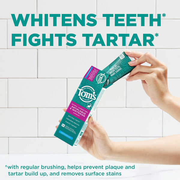 Tom's of Maine Antiplaque And Whitening Fluoride Free Mint Toothpaste