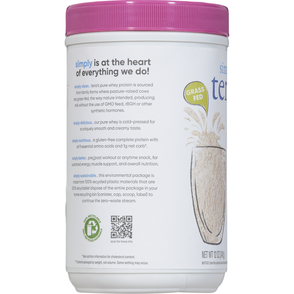 Simply Tera's Whey Protein, Pure, Plain Unsweetened