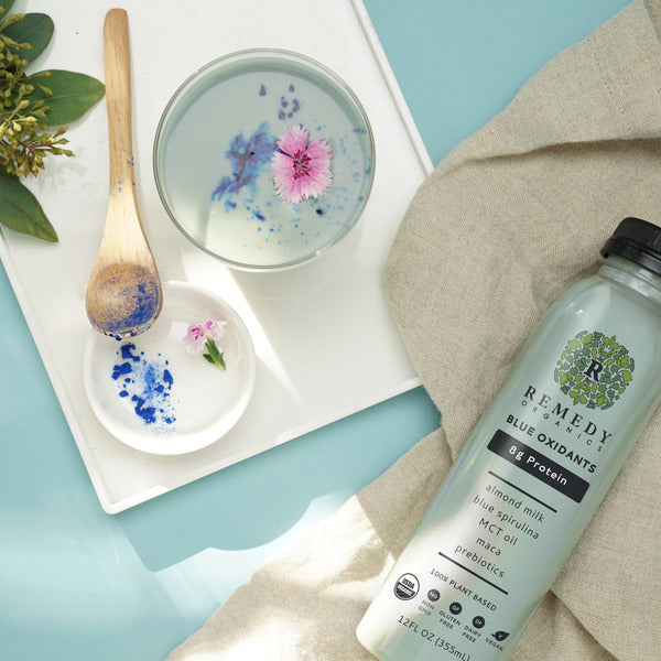 Remedy Organics  Blue Essentials, Plant Based Protein, Ready-to-Drink