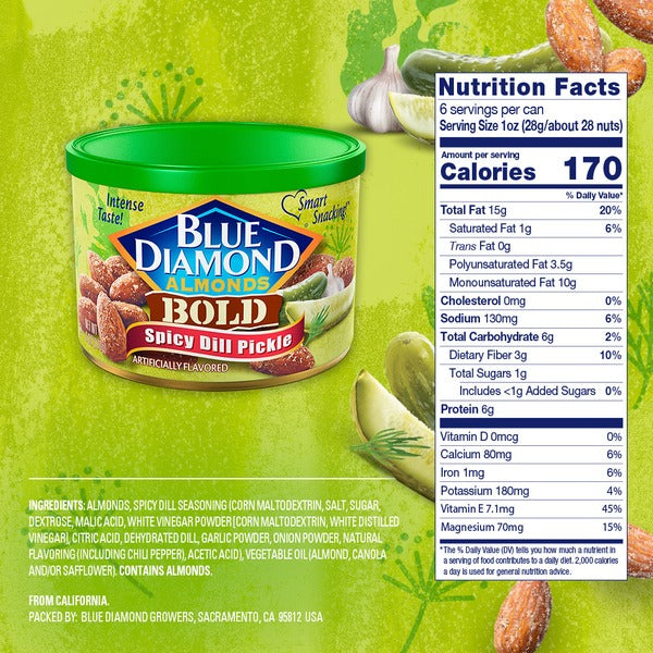 Blue Diamond BOLD Almonds, Spicy Dill Pickle