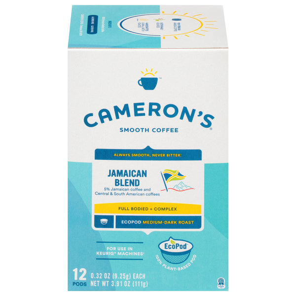 Cameron's Coffee, Medium-Dark Roast, Jamaica Blend, Smooth, EcoPod
