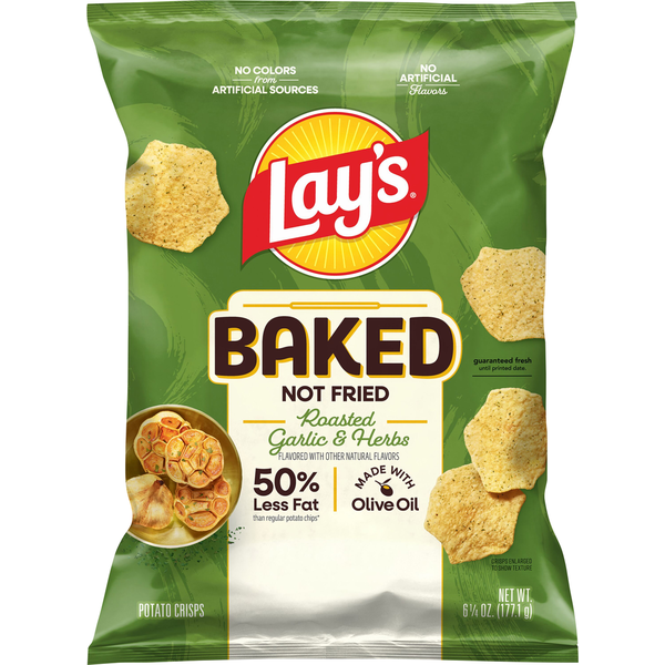 Lay's Baked Potato Chips Roasted Garlic & Herb