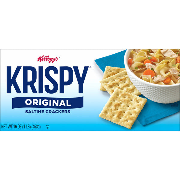 Kellogg's Krispy Original Saltine Crackers, Soup Crackers, 16 oz