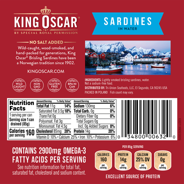 King Oscar Sardines 1-Layer Spring Water