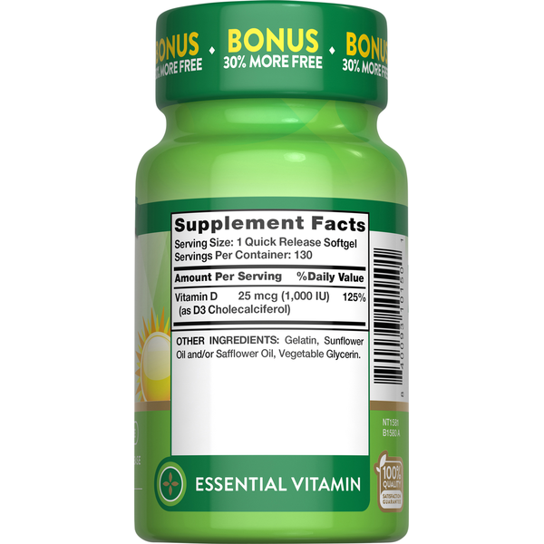 Nature's Truth Vitamin D3 Softgel