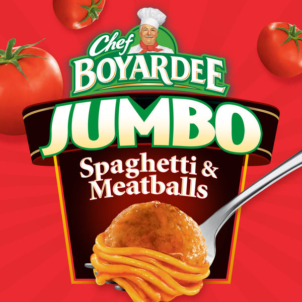 Chef Boyardee Jumbo Spaghetti and Meatballs in Hearty Tomato Sauce, Ready-to-Eat Meal