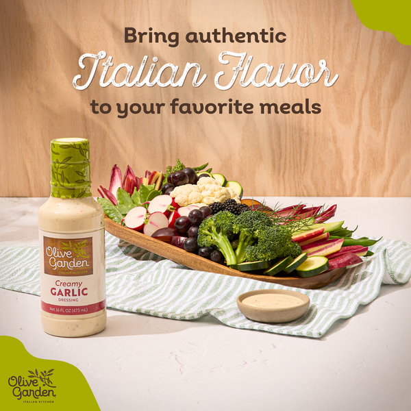 OLIVE GARDEN Creamy Garlic Dressing 16 fl. oz. Bottle