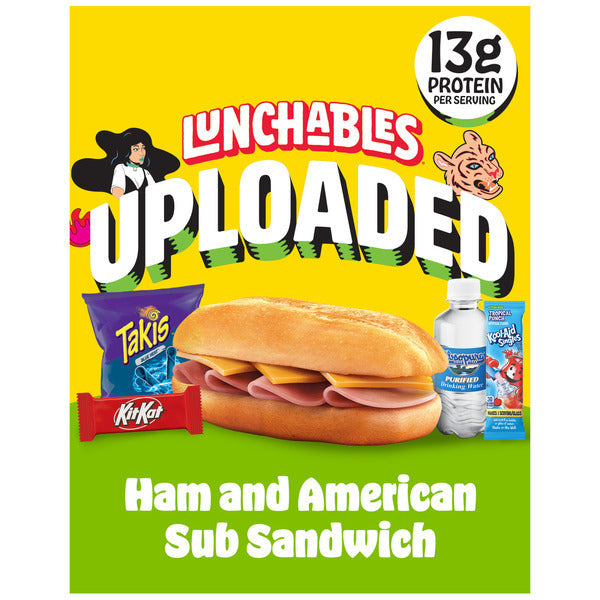 Lunchables Uploaded Ham and American Sub Sandwich Snack Kit