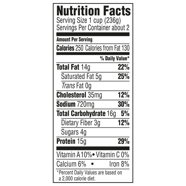 Hormel Less Sodium No Beans Chili
