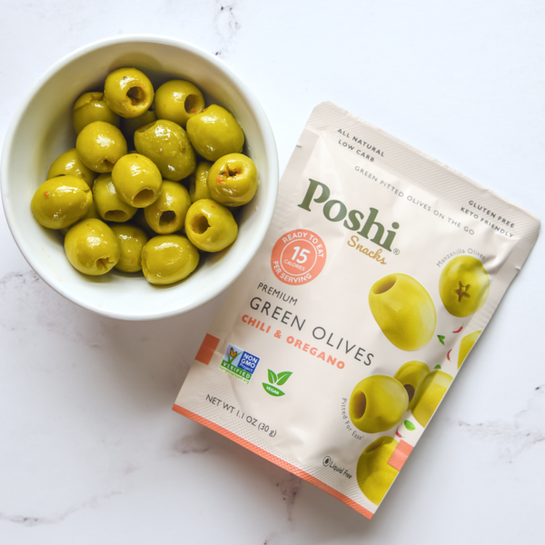 Poshi Chili & Oregano Pitted Green Olives