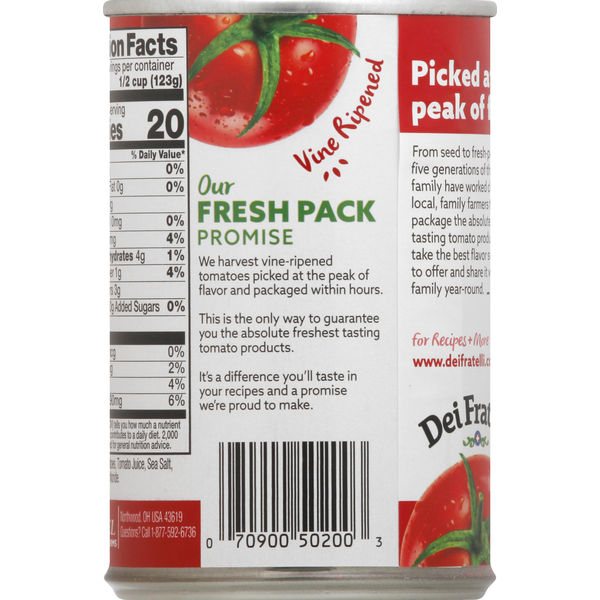 Dei Fratelli Tomatoes, Low Sodium, Diced