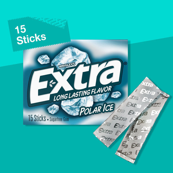 Extra Polar Ice Sugarfree Chewing Gum Single Pack