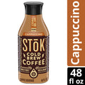 SToK Cappuccino Creamed Cold Brew Coffee, Ready to Drink Bottled Coffee, 48 fl oz