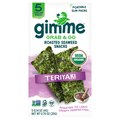 gimMe Grab & Go Roasted Teriyaki Seaweed Snacks Value Pack