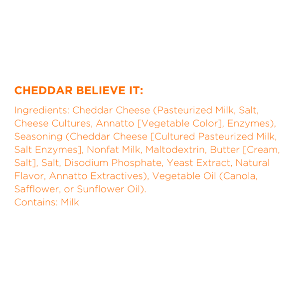 Moon Cheese Cheddar Believe It