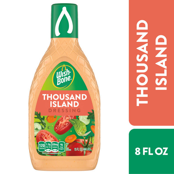 Wish-Bone Thousand Island dressing bottle on a white background