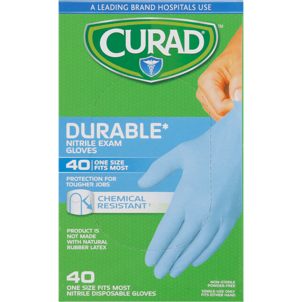 CURAD Exam Gloves, Nitrile, Disposable