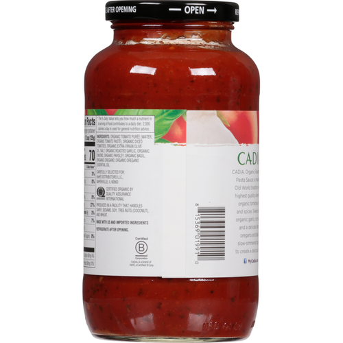 CADIA Pasta Sauce, Organic, Roasted Garlic