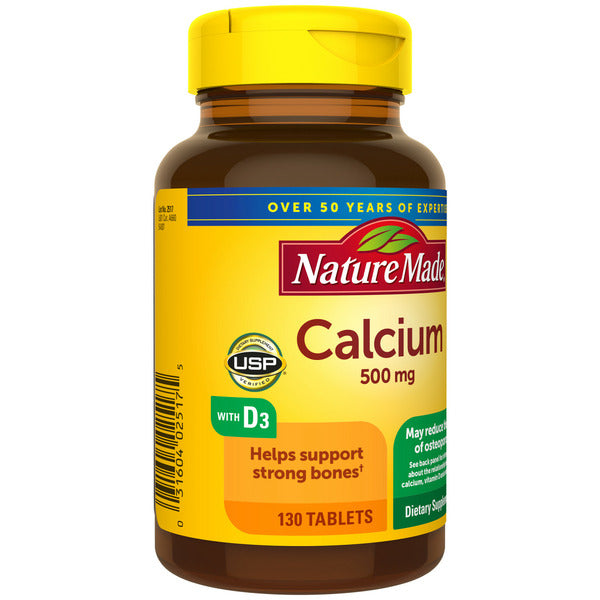 Nature Made Calcium 500 mg with Vitamin D3 Tablets
