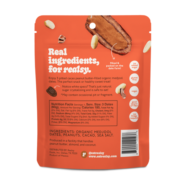 realsy Chocolate Peanut Butter Dates