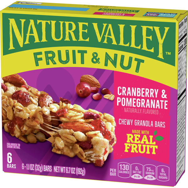 Nature Valley Cranberry Pomegranate Chewy Fruit and Nut Granola Bars
