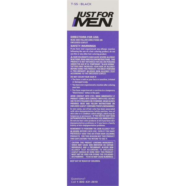 Just For Men Haircolor Kit, Black T-55
