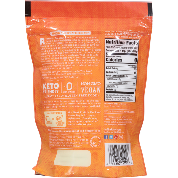 Monk Fruit in the Raw Sweetener, Zero Calorie