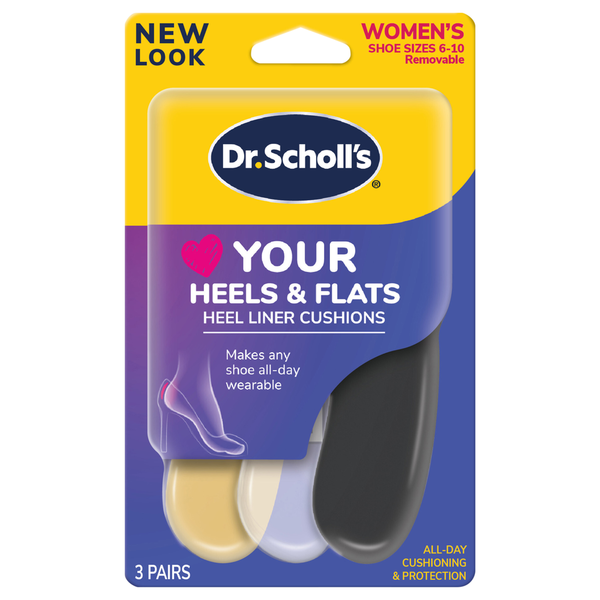 Dr. Scholl's Heel Liner Cushions, Removable, Women's, Sizes 6-10