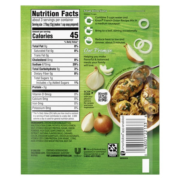 Knorr Soup Mix And Recipe Mix French Onion