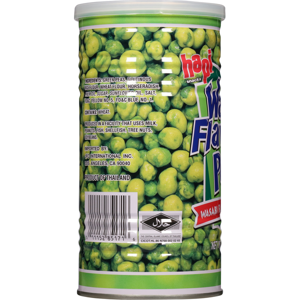 Hapi Snacks Green Peas, Hot, Wasabi Flavored