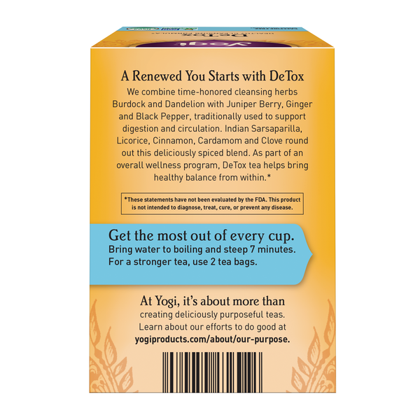 Yogi Tea Herbal Tea, DeTox, Caffeine Free