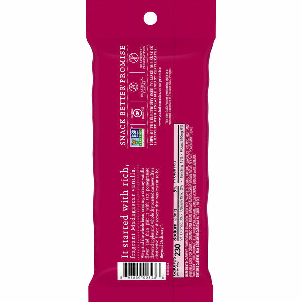 Sahale Snacks Glazed Mix, Cashews, Naturally Pomegranate Vanilla Flavored