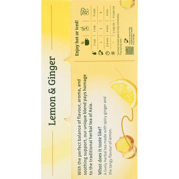 Twinings Tea Bags Lemon & Ginger Herbal Tea Value Pack
