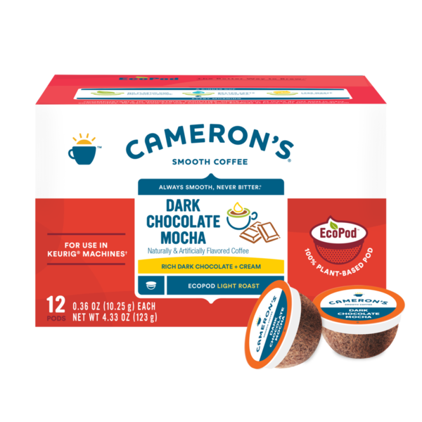 Cameron's Coffee, Smooth, Light Roast, Dark Chocolate Mocha, Pods
