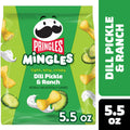 Pringles Mingles Dill Pickle & Ranch flavor packaging on a white background