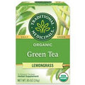 Box of Traditional Medicinals Organic Green Tea Lemongrass on a white background