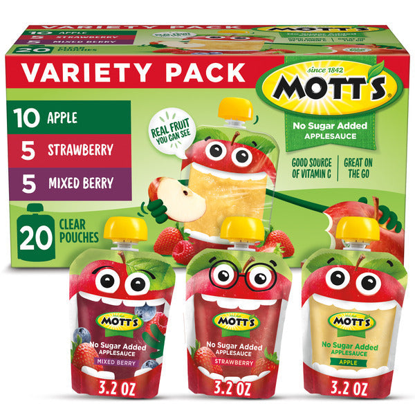 Mott's No Sugar Added\nApplesauce Variety Pack
