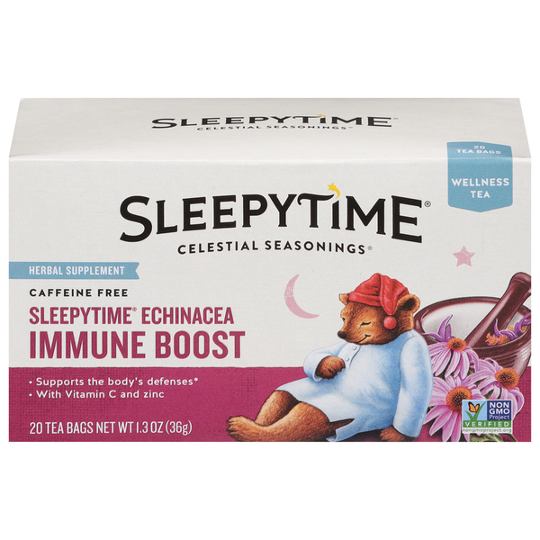 Celestial Seasonings Wellness Tea, Caffeine Free, Echinacea Immune Boost, Tea Bags