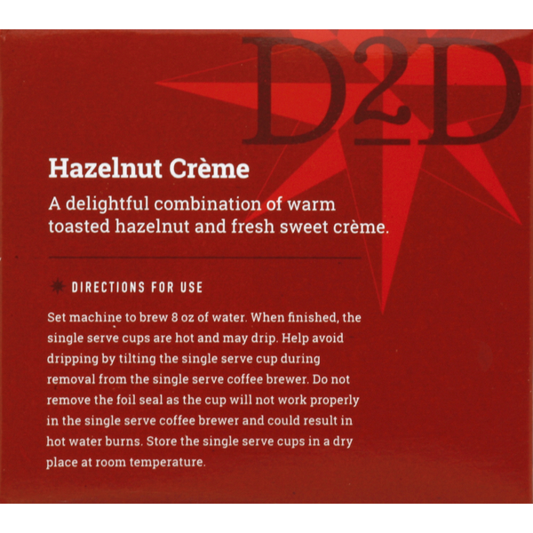 Day to Day Coffee, Light Roast, Hazelnut Creme, Single Serve Cups