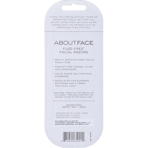AboutFace Facial Razors, Fuzz-Free