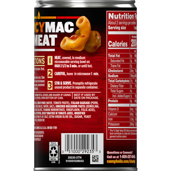 Campbell's Spicy Sausage Mac Soup