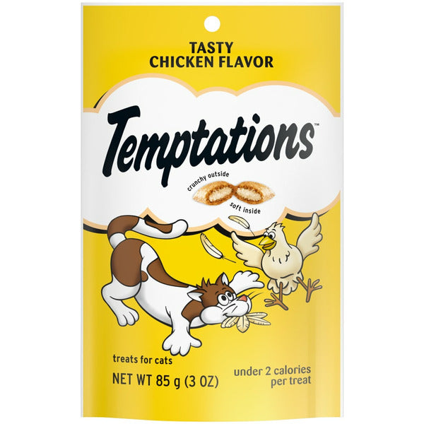 TEMPTATIONS Classic Crunchy and Soft Cat Treats Tasty Chicken Flavor