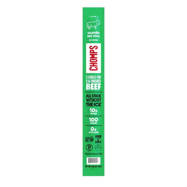 Chomps Grass-Fed Jalapeno Beef, Medium