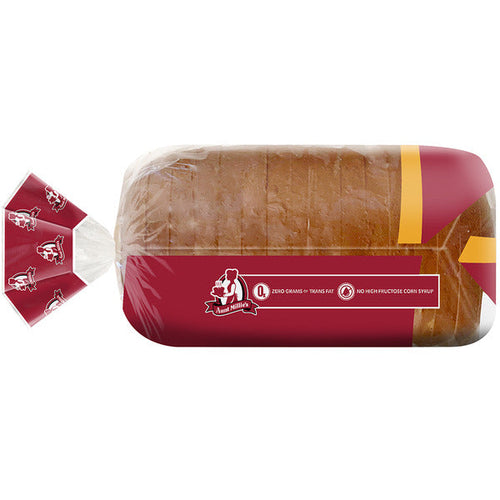 Aunt Millie's Live Carb Smart Cinnamon Swirl Bread loaf in red and gold branded packaging on a white background.