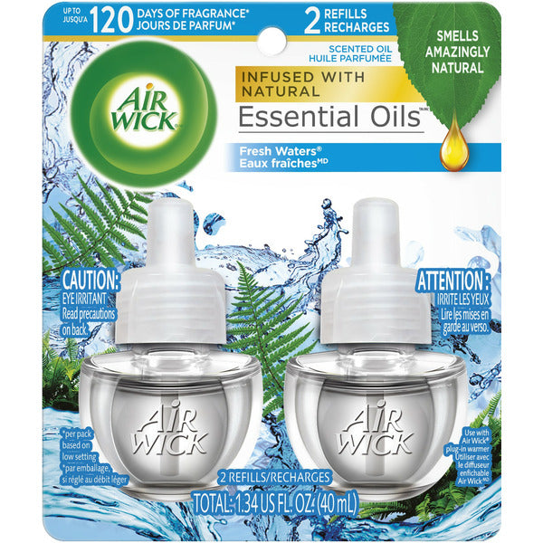 Air Wick® Plug in Scented Oil Refill, 2 ct, Fresh Waters, Air Freshener, Essential Oils