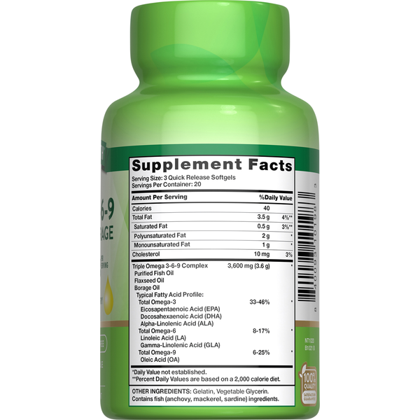 Nature's Truth Omega Three-Six-Nine Softgels
