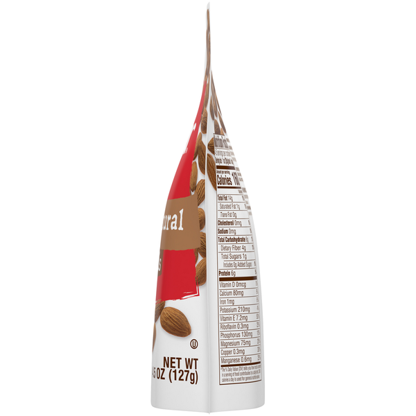 Fisher Snack Fisher® Whole Natural Almonds 4.5 oz. Pouch