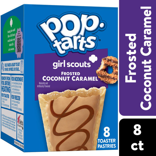 Pop-Tarts Girl Scouts Frosted Coconut Caramel Toaster Pastries, 8 Count